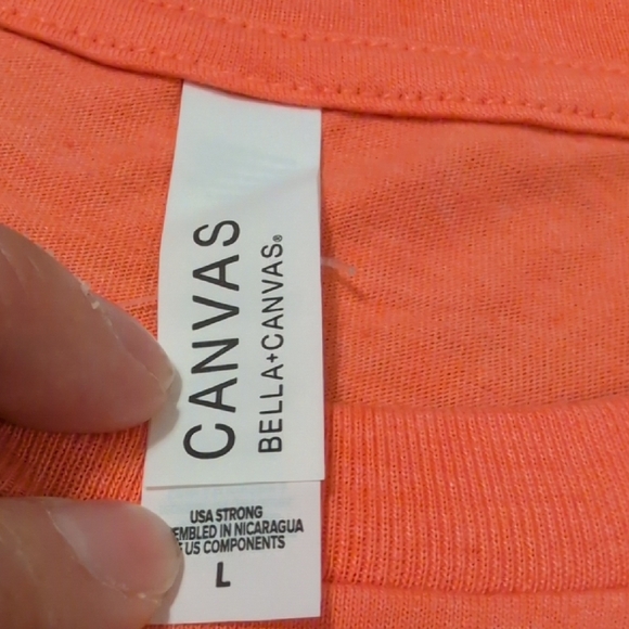 Bella Canvas Orange "Hello Fall" Short Sleeve Tee NWOT - Picture 2 of 5